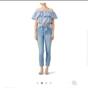 Jill Stuart Striped Madison Blouse, Size 10 NWT